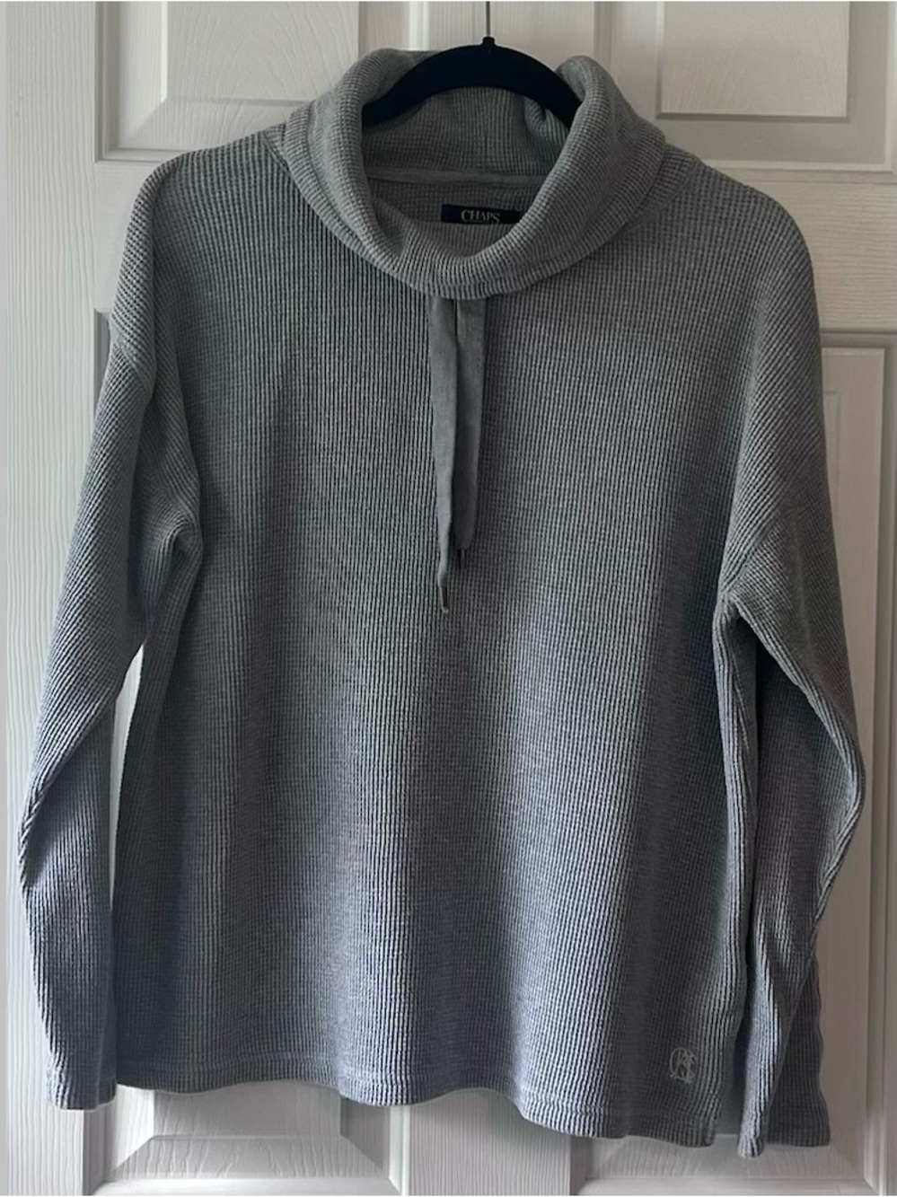 Chaps Light Gray Turtleneck Pullover Sweater